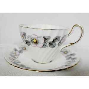 Bone China Tea Cup & Saucer - 1850 EB Foley - Glenbriar Dogwood